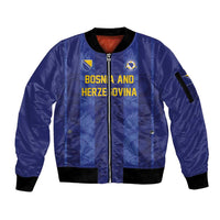 Custom Football 2026 Bosnia and Herzegovina Sleeve Zip Bomber Jacket Zmajevi Go Champion