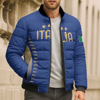 Custom Football 2026 Italia Bomber Puffer Jacket Forza Azzurri