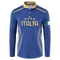 Custom Football 2026 Italia Button Sweatshirt Forza Azzurri
