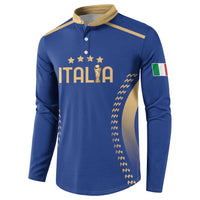 Custom Football 2026 Italia Button Sweatshirt Forza Azzurri