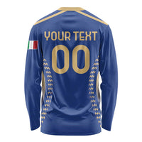 Custom Football 2026 Italia Long Sleeve Shirt Forza Azzurri