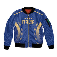 Custom Football 2026 Italia Sleeve Zip Bomber Jacket Forza Azzurri