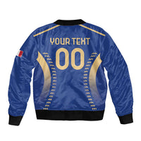Custom Football 2026 Italia Sleeve Zip Bomber Jacket Forza Azzurri