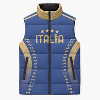 Custom Football 2026 Italia Sleeveless Puffer Jacket Forza Azzurri