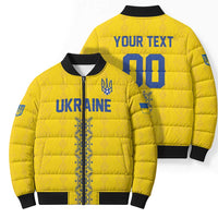 Custom Football 2026 Ukraine Bomber Puffer Jacket Slava Ukraini