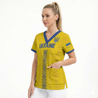 Custom Football 2026 Ukraine Scrub Top Slava Ukraini
