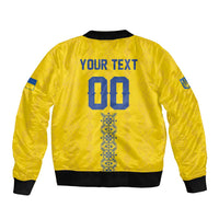 Custom Football 2026 Ukraine Sleeve Zip Bomber Jacket Slava Ukraini