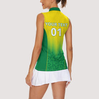 Personalized Brazil 2024 Women Sleeveless Polo Shirt Selecao Brasileira - Wonder Print Shop