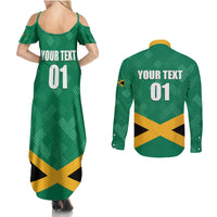 Personalized Jamaica 2024 Couples Matching Summer Maxi Dress and Long Sleeve Button Shirt Jumieka Reggae Boyz - Wonder Print Shop