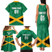 Personalized Jamaica 2024 Family Matching Tank Maxi Dress and Hawaiian Shirt Jumieka Reggae Boyz - Wonder Print Shop