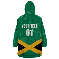 Personalized Jamaica 2024 Wearable Blanket Hoodie Jumieka Reggae Boyz - Wonder Print Shop