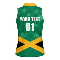 Personalized Jamaica 2024 Women Sleeveless Polo Shirt Jumieka Reggae Boyz - Wonder Print Shop