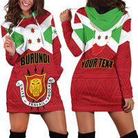 Personalized Burundi Hoodie Dress Coat Of Arms African Pattern - Wonder Print Shop