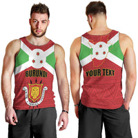 Personalized Burundi Men Tank Top Coat Of Arms African Pattern - Wonder Print Shop