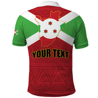 Personalized Burundi Polo Shirt Coat Of Arms African Pattern - Wonder Print Shop
