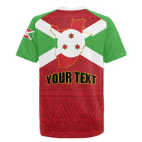 Personalized Burundi Rugby Jersey Coat Of Arms African Pattern - Wonder Print Shop