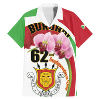 Personalized Burundi Independence Day Family Matching Mermaid Dress and Hawaiian Shirt Coat Of Arms Bujumbura Flower - Wonder Print Shop