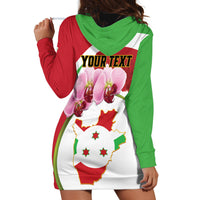 Personalized Burundi Independence Day Hoodie Dress Coat Of Arms Bujumbura Flower - Wonder Print Shop