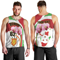 Personalized Burundi Independence Day Men Tank Top Coat Of Arms Bujumbura Flower - Wonder Print Shop