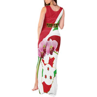 Personalized Burundi Independence Day Tank Maxi Dress Coat Of Arms Bujumbura Flower - Wonder Print Shop