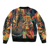 Bonalu Festival 2024 Sleeve Zip Bomber Jacket Bonam Parikrama - Wonder Print Shop