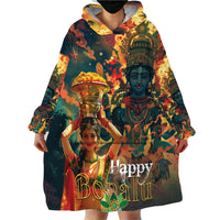 Bonalu Festival 2024 Wearable Blanket Hoodie Bonam Parikrama - Wonder Print Shop