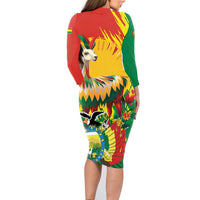 Bolivia Independence Day Family Matching Long Sleeve Bodycon Dress and Hawaiian Shirt Puliwya Achka Aylluska Mamallaqta - Wonder Print Shop