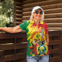Bolivia Independence Day Women Polo Shirt Puliwya Achka Aylluska Mamallaqta - Wonder Print Shop