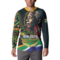 Nelson Mandela Birthday Button Sweatshirt Leader of the Nation - Wonder Print Shop