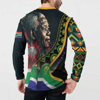Nelson Mandela Birthday Button Sweatshirt Leader of the Nation - Wonder Print Shop