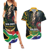 Nelson Mandela Birthday Couples Matching Summer Maxi Dress and Hawaiian Shirt Leader of the Nation - Wonder Print Shop