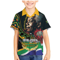 Nelson Mandela Birthday Family Matching Mermaid Dress and Hawaiian Shirt Leader of the Nation - Wonder Print Shop