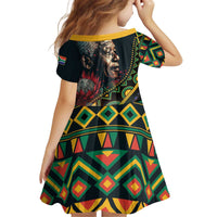 Nelson Mandela Birthday Family Matching Off Shoulder Short Dress and Hawaiian Shirt Leader of the Nation - Wonder Print Shop
