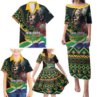 Nelson Mandela Birthday Family Matching Puletasi and Hawaiian Shirt Leader of the Nation - Wonder Print Shop
