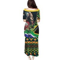 Nelson Mandela Birthday Family Matching Puletasi and Hawaiian Shirt Leader of the Nation - Wonder Print Shop