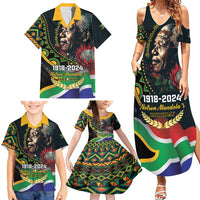 Nelson Mandela Birthday Family Matching Summer Maxi Dress and Hawaiian Shirt Leader of the Nation - Wonder Print Shop