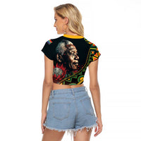 Nelson Mandela Birthday Raglan Cropped T Shirt Leader of the Nation - Wonder Print Shop