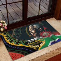 Nelson Mandela Birthday Rubber Doormat Leader of the Nation - Wonder Print Shop