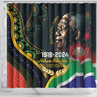 Nelson Mandela Birthday Shower Curtain Leader of the Nation