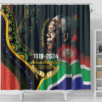 Nelson Mandela Birthday Shower Curtain Leader of the Nation
