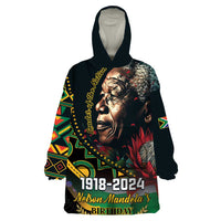 Nelson Mandela Birthday Wearable Blanket Hoodie Leader of the Nation - Wonder Print Shop