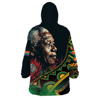 Nelson Mandela Birthday Wearable Blanket Hoodie Leader of the Nation - Wonder Print Shop