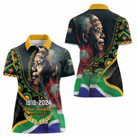 Nelson Mandela Birthday Women Polo Shirt Leader of the Nation - Wonder Print Shop
