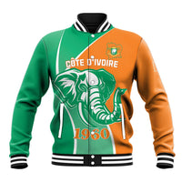 Ivory Coast Independence Day Baseball Jacket Cote d Ivoire Elephant - Wonder Print Shop