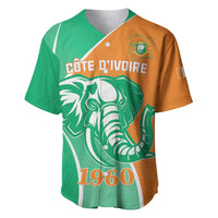 Ivory Coast Independence Day Baseball Jersey Cote d Ivoire Elephant - Wonder Print Shop