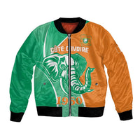 Ivory Coast Independence Day Bomber Jacket Cote d Ivoire Elephant - Wonder Print Shop