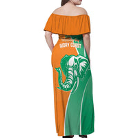 Ivory Coast Independence Day Family Matching Off Shoulder Maxi Dress and Hawaiian Shirt Cote d Ivoire Elephant - Wonder Print Shop