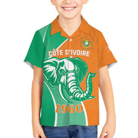 Ivory Coast Independence Day Family Matching Off Shoulder Maxi Dress and Hawaiian Shirt Cote d Ivoire Elephant - Wonder Print Shop