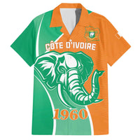 Ivory Coast Independence Day Family Matching Off Shoulder Short Dress and Hawaiian Shirt Cote d Ivoire Elephant - Wonder Print Shop