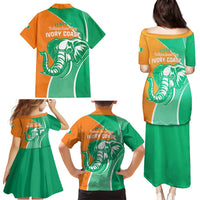Ivory Coast Independence Day Family Matching Puletasi and Hawaiian Shirt Cote d Ivoire Elephant - Wonder Print Shop
